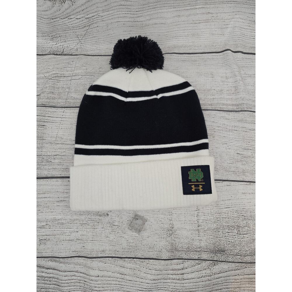 Under Armour Notre Dame Fighting Irish cuffed knit pom beanie hat NWOT